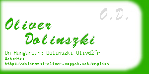 oliver dolinszki business card